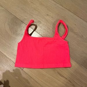 Pink sculpt knit top